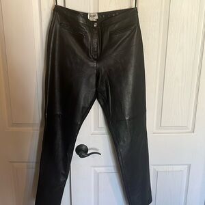 NWOT Bagatelle black leather pants sz 10